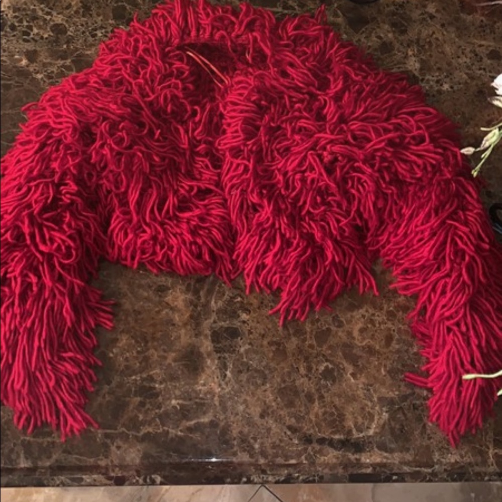 Nasty gal shaggy crop cardigan